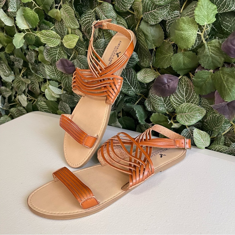 American Eagle Outfitters Women Shoes| Sandals Brown/Tan Strap size 11